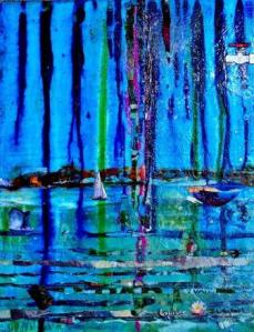 Explore Acrylic and Mixed Media 14"x18" 2015 Janice Rafael