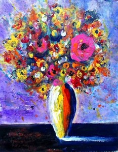 Pink Sol 11x14 Acrylic on canvas 2015 Janice Rafael