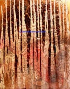 Tree Rings 15.75x9.5 inches acrylic on canvas 2015 ©Janice Rafael